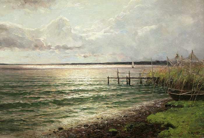 Walter Moras Stimmungsvolle Seelandschaft Norge oil painting art